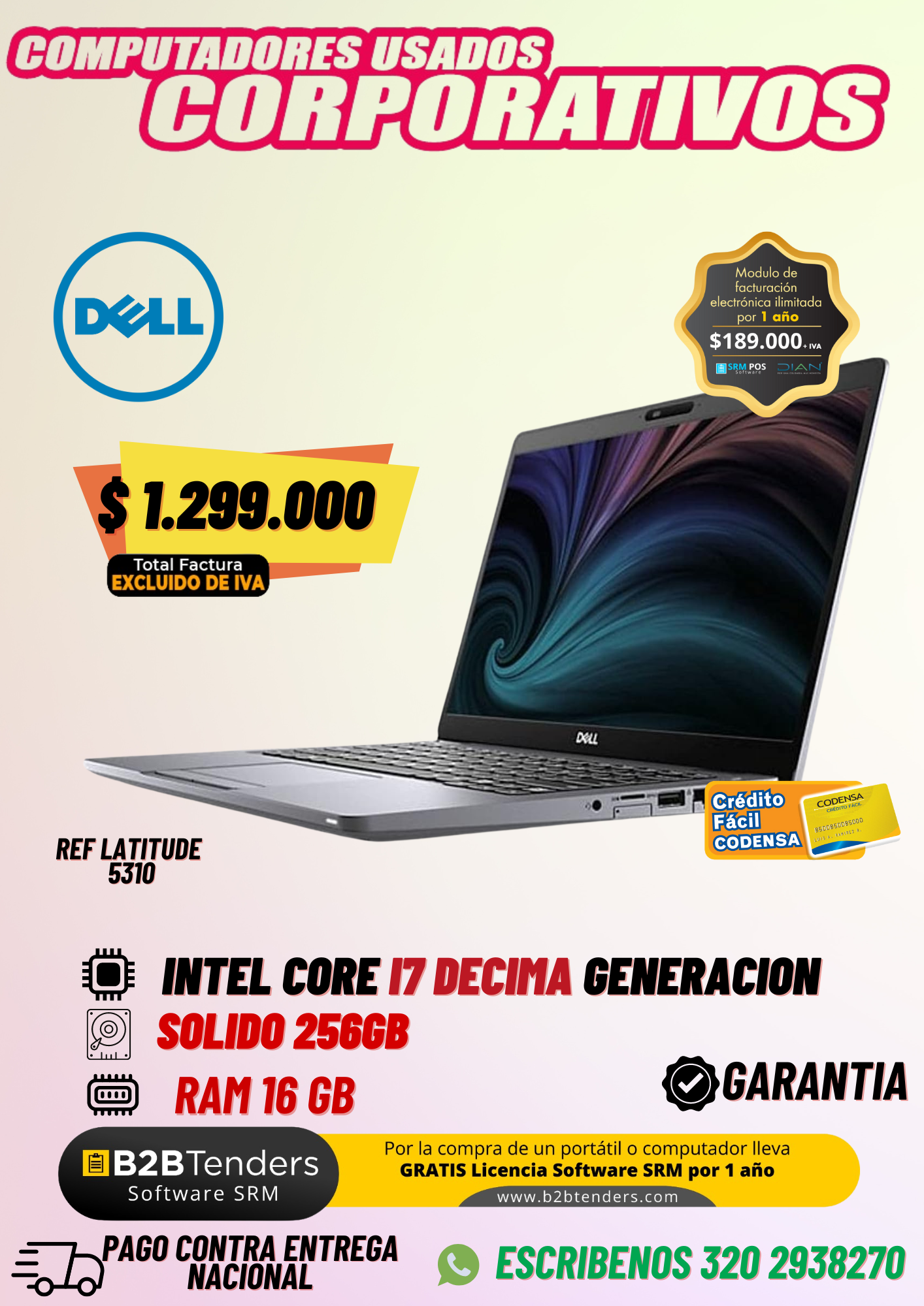 Dell 5310 INTEL®CORE™ I7 decima